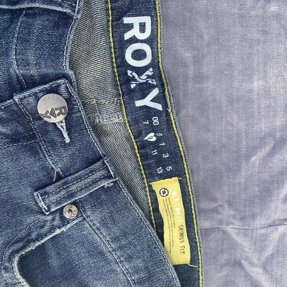 Roxy Womens Juniors Low Rise Medium Wash Gold Coast Skinny Fit Size 9 - Picture 3 of 10
